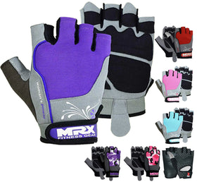 MRX BOXING & FITNESS Weight Lifting/Exercise Grip Gloves for Women Great for Workouts Weight Training and More Purple Medium